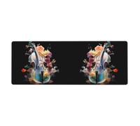 Tappetino per mouse da scrivania in gomma con stampa in violoncello, adatto per uso in ufficio, 30,5 x 80 cm