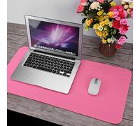 Tappetino per Mouse da Tavolo in Poliestere Antipolvere Antistatico Antigraffio per Scrivania da Ufficio Tappetino per Laptop per PC Tappetini per Computer Antistatici 68x33 Cm (PINK)