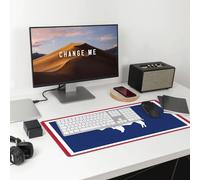 Tappetino per mouse da ufficio con bandiera dello stato del Wyoming, resistente, antiscivolo, ecologico, per maggiore comfort e stabilità.