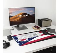 Tappetino per mouse da ufficio con bandiera dello Stato dell'Ohio, resistente, antiscivolo, ecologico, per maggiore comfort e stabilità.