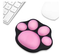 Tappetino per mouse dal design ergonomico, simpatico tappetino a forma di zampa di gatto con supporto per polso in morbido silicone, base antiscivolo