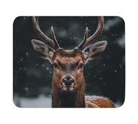 Tappetino Per Mouse Deer In The Winter Mouse Pad Lavabile Mousepad Con Bordi Cuciti Tappetino Scrivania Per Ufficio Pc Computer Portatile 25X30Cm