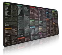 Tappetino per mouse della riga di comandi Linux - esteso di grandi. Scorciatoie per Kali/Red Hat/Ubuntu/OpenSUSE/Arch/Debian/Unix Programmer. Tappetino da scrivania da gioco antiscivolo