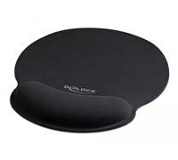 Delock 12559 Tappetino per il mouse con inserto in gel per polso Nero
