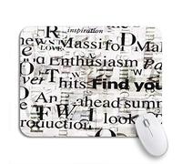 Tappetino per Mouse Designed Collage Made of Newspaper And Magazine Clippings Mixed Tappetino Mouse Portatile Base Antiscivolo in Gomma Tappetino Mouse Gaming, per Casa, Ufficio, 25 x 30cm