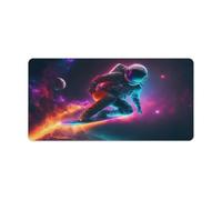 Tappetino per mouse di grandi dimensioni astronauta che naviga tra le stelle tappetino per mouse impermeabile 30x60cm superficie morbida e liscia e base in gomma antiscivolo impermeabile e morbido
