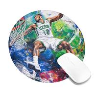 Tappetino per mouse dinamico giocatore di basket, colorato arte astratta bordo cucito, tappetino per mouse in gomma antiscivolo lavabile, tappetino per mouse da gioco per casa e ufficio, computer
