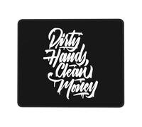 Tappetino per Mouse Dirty Hands Make Clean Money Tappetino Mouse Gaming Impermeabile Facile da Pulire Sottomano, per Laptop, Computer, Ufficio, 25x30cm