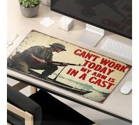 Tappetino per mouse divertente con scritta in inglese "Can'T Work Today, My Arm Is In A Cast". Tappetino per mouse da scrivania
