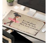 Tappetino per mouse divertente con scritta in lingua inglese "It's Not About Being The Best, These Were Yesterday". Tappetino per mouse da lavoro divertente e divertente per scrivania