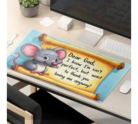 Tappetino per mouse divertente, motivo: un simpatico mouse che tiene una pergamena con un messaggio di cuore. Tappetino per mouse da lavoro divertente divertente tappetino per mouse per scrivania