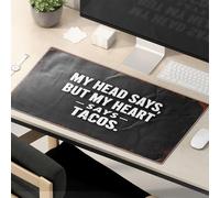 Tappetino per mouse divertente My Head Says No, But My Heart Says Yes. Tappetino per mouse divertente per videogiochi