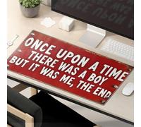 Tappetino per mouse divertente "Once Upon A Time There Was A Boy But It Was Me" tappetino per mouse divertente tappetino per mouse da gioco