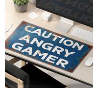 Tappetino per mouse divertente per il lavoro con scritta "Be Prepared For An Angry Gamer"