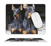 Tappetino per mouse Doberman, impermeabile e antiscivolo, portatile, comodo, per computer portatili da scrivania, casa, ufficio