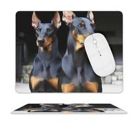 Tappetino per mouse Doberman, impermeabile e antiscivolo, portatile, comodo, per computer portatili da scrivania, casa, ufficio