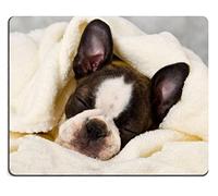 Tappetino per Mouse, Dog Terrier Sleeping in White Towels Tappetino Mouse Antisfilacciamento Gaming Tappetino Mouse Multifunzionale Tappetini per Il Mouse per Computer Gaming 25X30Cm