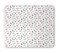 Tappetino per Mouse Dots Colorful Point Motifs Dots Circles Pattern Modern Abstract Irregular Order Art Tappetino Mouse Portatile Impermeabile Mousepad Forma Rettangolare, per Laptop, 25x30cm