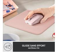 Tappetino per mouse durevole - Logitech - Serie Studio - Easy Glide - Rosa