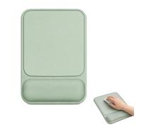 Tappetino per mouse ergonomico con poggiapolsi, verde, 25 x 18 cm | Poggiapiedi da polso mouse, base antiscivolo, silicone, accessorio per ufficio, uso prolungato, compatibile con mouse ottici