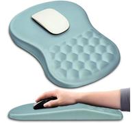 Tappetino per mouse ergonomico con supporto per il polso, design massaggiante, per alleviare il dolore, in memory foam e base antiscivolo in poliuretano per mouse wireless, accessori per casa e