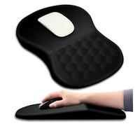 Tappetino per mouse ergonomico con supporto per il polso, design massaggiante, per alleviare il dolore, in memory foam e base antiscivolo in poliuretano per mouse wireless, accessori per casa e