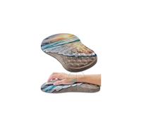 Tappetino per mouse ergonomico con supporto per il polso e inclinazione in memory foam per alleviare la sindrome del tunnel carpale (30x20 cm,