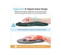 Tappetino per Mouse Ergonomico da 3 Pezzi con Poggiapolsi e Set di Tappetini per Tastiera, Tappetini per Mouse per Computer per Scrivania con
