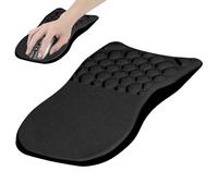 Tappetino per mouse ergonomico da polso - Supporto nero 20x31 cm ｜ Comodo poggiapolsi con base antiscivolo, per scrittori editori designer adulti uomini, tessuto in siliconica naturale uso stabi