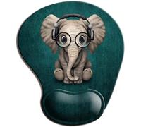 Tappetino per mouse ergonomico in memory foam, design confortevole per il supporto del polso e il sollievo dal dolore, tessuto in microfibra con base