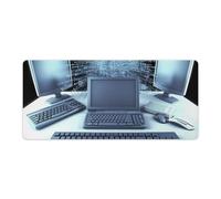 Tappetino per mouse esteso con bordi cuciti, grande, antiscivolo, tappetino da scrivania per computer e tastiera Internet, protezione da scrivania per lavoro, gioco, ufficio, casa