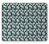 Tappetino per Mouse Exotic Foliage Monstera Areca Palm Leaves Island Summer Themed Tappetino per Il Mouse Antiscivolo Confortevole Sottomano, per Casa, Scrivania, Laptop, 25x30cm