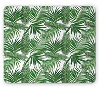 Tappetino per Mouse Exotic Tropical Palm Leaves Areca Sago Howea Forsteriana Foliage Urban Design Pattern Tappetino per Il Mouse Antiscivolo Confortevole Sottomano, per Ufficio, Laptop, 25x30cm