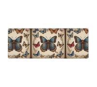 Tappetino per mouse extra large con motivo a farfalle vittoriane, 30,5 x 80 cm, per ufficio, giochi e apprendimento, durevole, confortevole ed ecologico