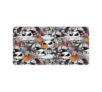 Tappetino per mouse extra large con motivo a mostri dei cartoni animati, base in gomma antiscivolo, morbido e resistente per computer da ufficio e casa, 30x60 cm