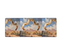 Tappetino per mouse extra large con motivo architettura del deserto, 30,5 x 80 cm, per ufficio, giochi e apprendimento, durevole, confortevole ed ecologico
