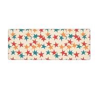 Tappetino per mouse extra large con stampa di stelle a cinque punte, 30,5 x 80 cm, per ufficio, giochi e apprendimento, durevole, confortevole ed ecologico