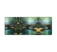 Tappetino per mouse extra large con stampa Little Bridge in the East da 30 x 80 cm, per tastiere e mouse RGB, adatto per giochi e ufficio.