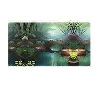 Tappetino per mouse extra large in gomma con motivo Little Bridge in the East, 40,6 x 74,9 cm, design spesso, adatto per ufficio, studio, laptop, design spesso