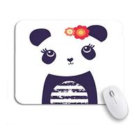Tappetino Per Mouse Face Panda Bear Animal Pattern Cute Girl Graphics Adorable Tappetino Mouse Piccolo Antipolvere Tappetino Per Il Mouse Antiscivolo, Per Scrivania, Gioco, 25 x 30cm
