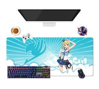 Tappetino per mouse Fairy Anime Tail Lucy | Tappetino per mouse impermeabile extra large (35.4" × 15.7" × 0.12") | Base in gomma antiscivolo per PC, portatile, e-Sport | Protezione tastiera e mouse (5