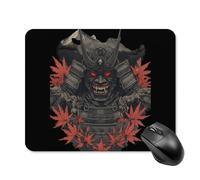 Tappetino per Mouse Fall Leaves Armors-Masks-Japanese Tappetino Mouse Piccolo Antipolvere Portatile Sottomano, per Scrivania, Laptop, Gaming, 25x30cm