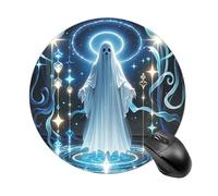 Tappetino per mouse "Fantasmi che danzano con la magia", base in gomma antiscivolo, tappetino per mouse da gioco, mouse wireless, accessori da scrivania per casa, ufficio, computer portatile