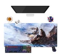 Tappetino per mouse Final Game Fantasy XVI | Tappetino per mouse lavabile gigante XL (35,4" x 15,7" x 0,12") | Presa antiscivolo + bordi rinforzati, superficie durevole per giochi, ufficio e casa (1)
