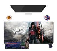 Tappetino per mouse Final Game Fantasy XVI | Tappetino per mouse lavabile gigante XL (35,4" x 15,7" x 0,12") | Presa antiscivolo + bordi rinforzati, superficie durevole per giochi, ufficio e casa (5)