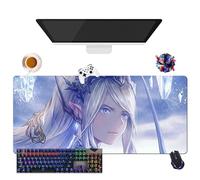 Tappetino per mouse Final Game Fantasy XVI | Tappetino per mouse lavabile gigante XL (35,4" x 15,7" x 0,12") | Presa antiscivolo + bordi rinforzati, superficie durevole per giochi, ufficio e casa (10)