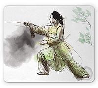 Tappetino per Mouse Fine Art Tai Chi An Internal Chinese Martial Art Practiced for Defense Training Sports Tappetini Mouse Lavabile Portatile Mousepad Forma Rettangolare, per Laptop, 25x30cm