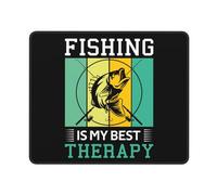 Tappetino per Mouse Fishing Is My Best Therapy Mouse Pad Confortevole Tappetino Scrivania Migliora Precisione E velocità Tappetino per Mouse da Gioco per Pc Computer Portatile Laptop 25X30Cm