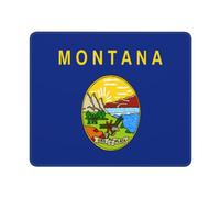 Tappetino per Mouse Flag of Montana Print Protezione Scrivania da Ufficio con Base in Gomma Antiscivolo Mouse Pad Confortevole Desk Mat per Mac Laptop Ufficio 25X30Cm