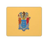 Tappetino per Mouse Flag of New Jersey Print Desk Mat Confortevole Mouse Mat con Bordi Cuciti Mouse Pad per Gaming Computer Portatile Mac 25X30Cm